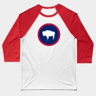 Retro Wyoming State Flag // Vintage Wyoming Grunge Emblem Baseball T-Shirt